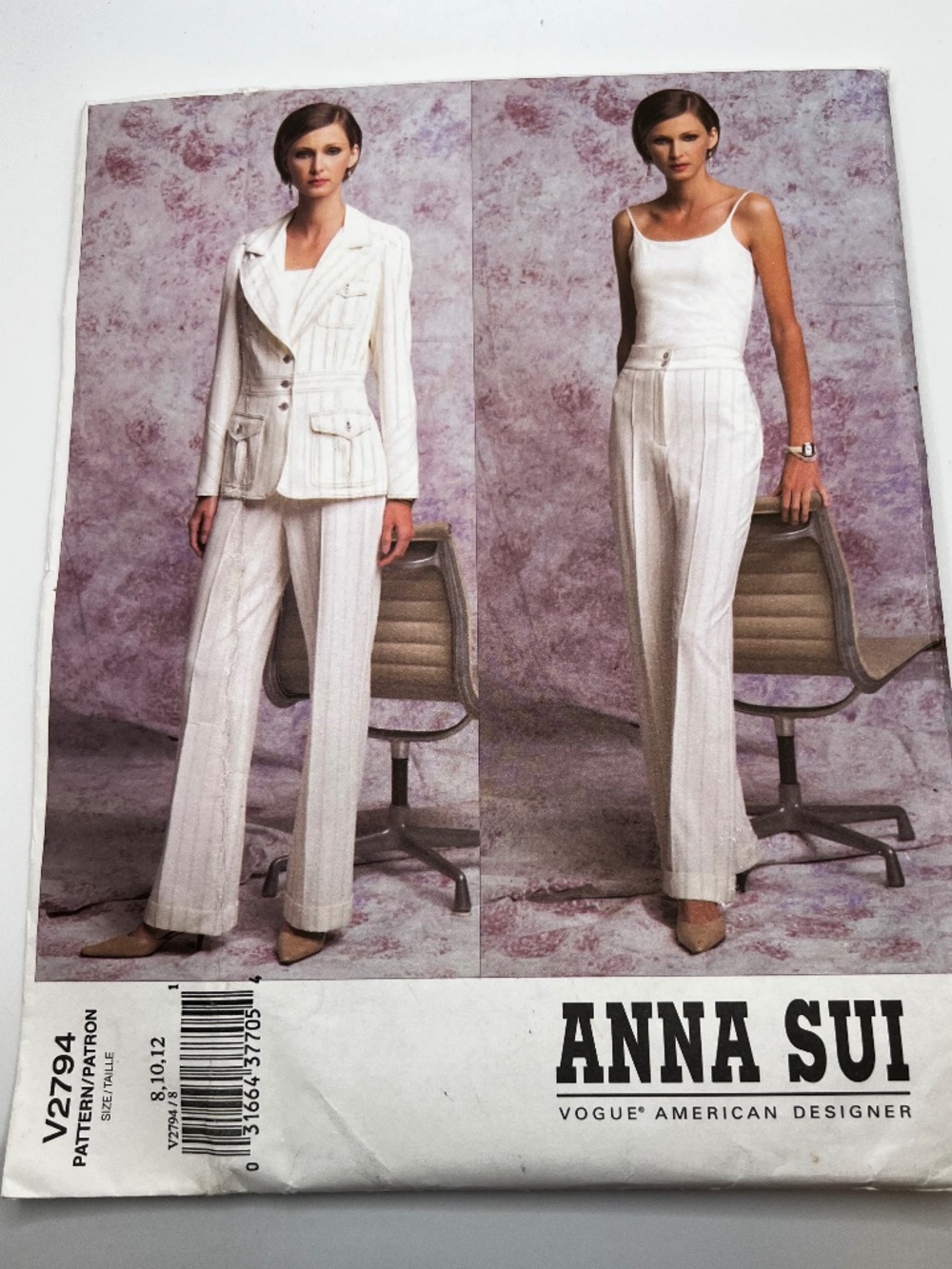 Vogue Pattern V2794 Designer Anna Sui Suit